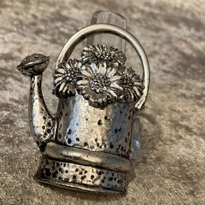 Vintage 1995 BG Watering Can with Sunflowers Brooch